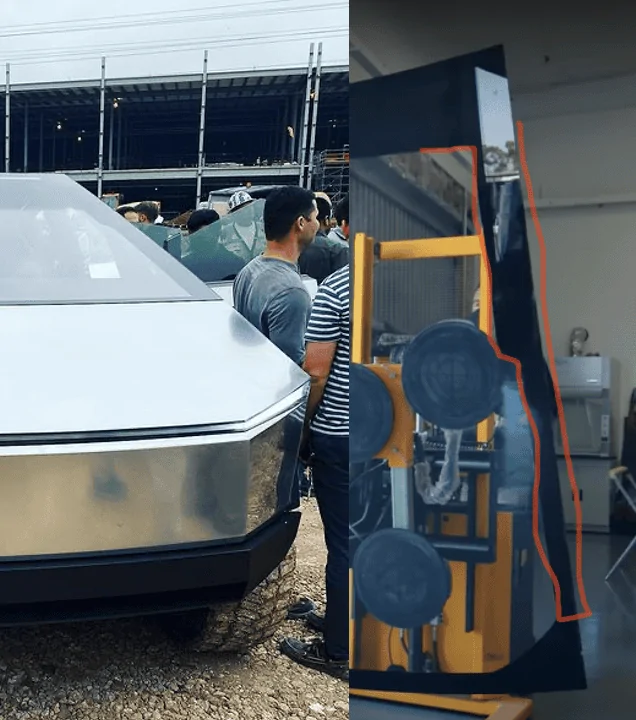 Tesla Cybertruck Cybertruck Windshield Glass spotted in new Tesla glass video? dogleg