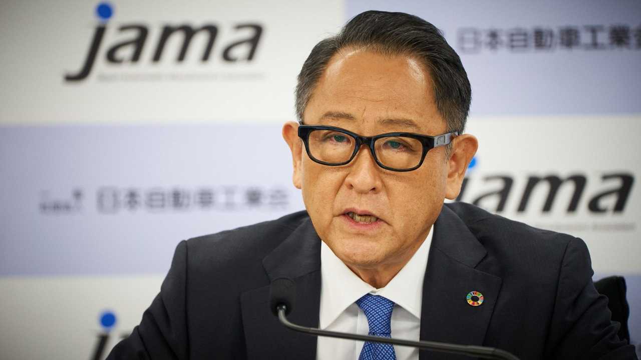 Tesla Cybertruck Toyota CEO: Going All-EV Could Cost Japan Millions Of Jobs -presiding-the-jama-september-9-press-conference-2