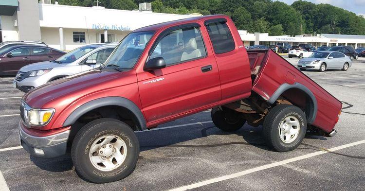 Tesla Cybertruck IDRA 9000 Ton Aluminum Press material concerns with Cybertruck Stainless Steel Material Toyota-Tacoma-Broken-Frame