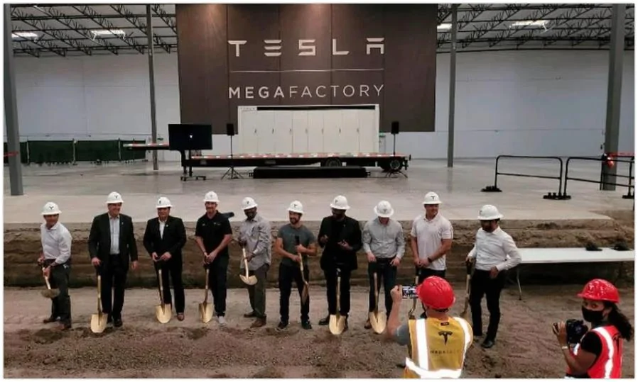 Tesla Cybertruck Tesla's battery-manufacturing 'Megafactory' breaks ground in California factory