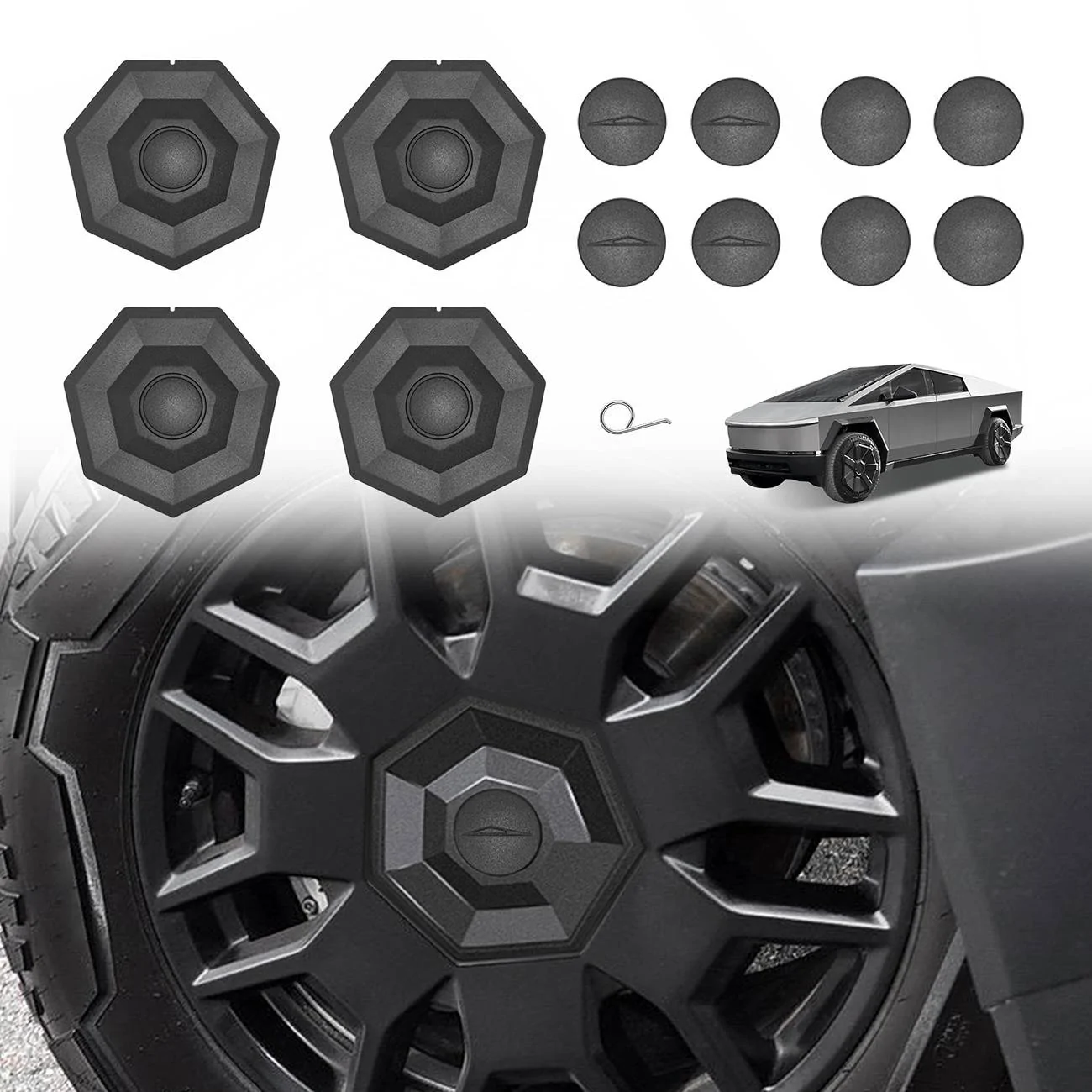 Tesla Cybertruck New! BestEvMod Wheel Center Hub Caps 1.1