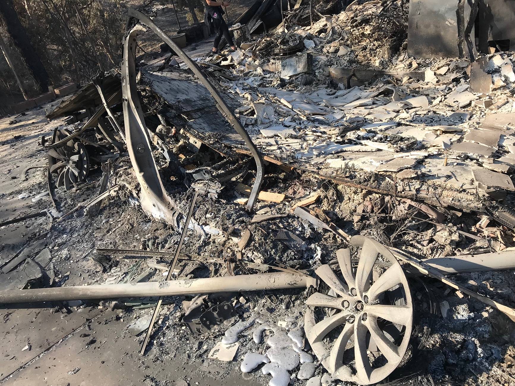 Tesla Cybertruck Cybertruck burned down in LA wildfires IMG_3601