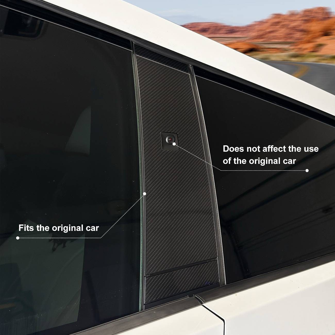 Tesla Cybertruck B-Pillar / C-Pillar PPF Film for Cybertruck Door Trim Wrap Protection Carbon Fiber Film [EVBASE] 画板 7