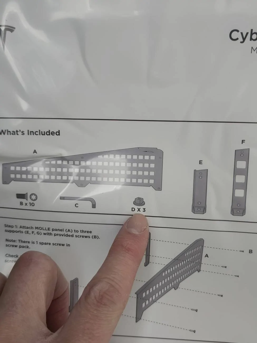 Tesla Cybertruck Issues with flared wingnuts for Tesla Molle Panels WhatsApp Image 2025-01-14 at 12.14.41 PM