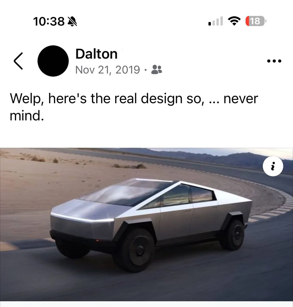 Tesla Cybertruck Best hate truck reversal ever IMG_2934