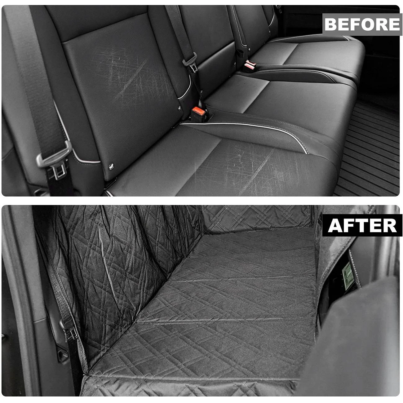 Tesla Cybertruck Take Pet with You on Trip-Rear Pet Seat Covers for Cybertruck(EVBASE)  14