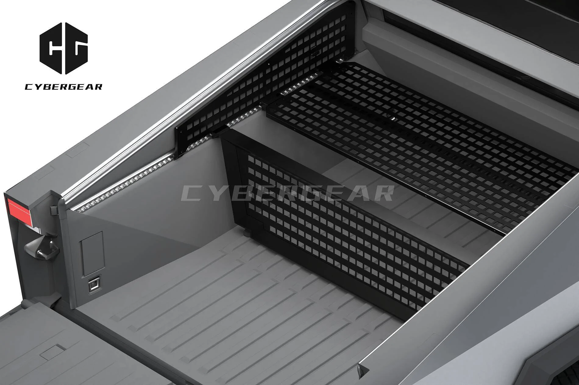 Tesla Cybertruck [CyberGear] Combo these Molle Accessories to Enhance Your Trunk Bed’s Functionality and Capacity 190b2c18f2168e4c7f41a836164cff