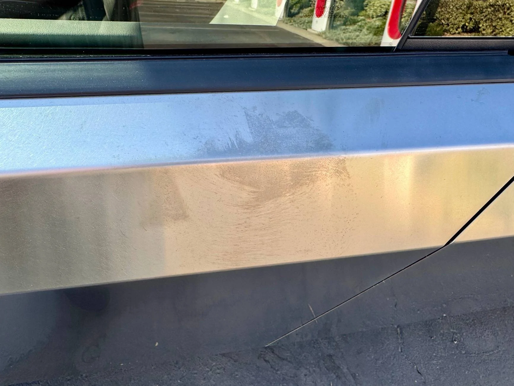 Tesla Cybertruck Seeking advice on stubborn door blemish. IMG_5071