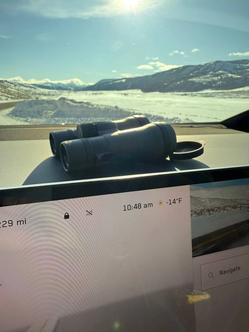 Tesla Cybertruck Winter trip into Yellowstone w/ Blizzak Tires IMG_2863