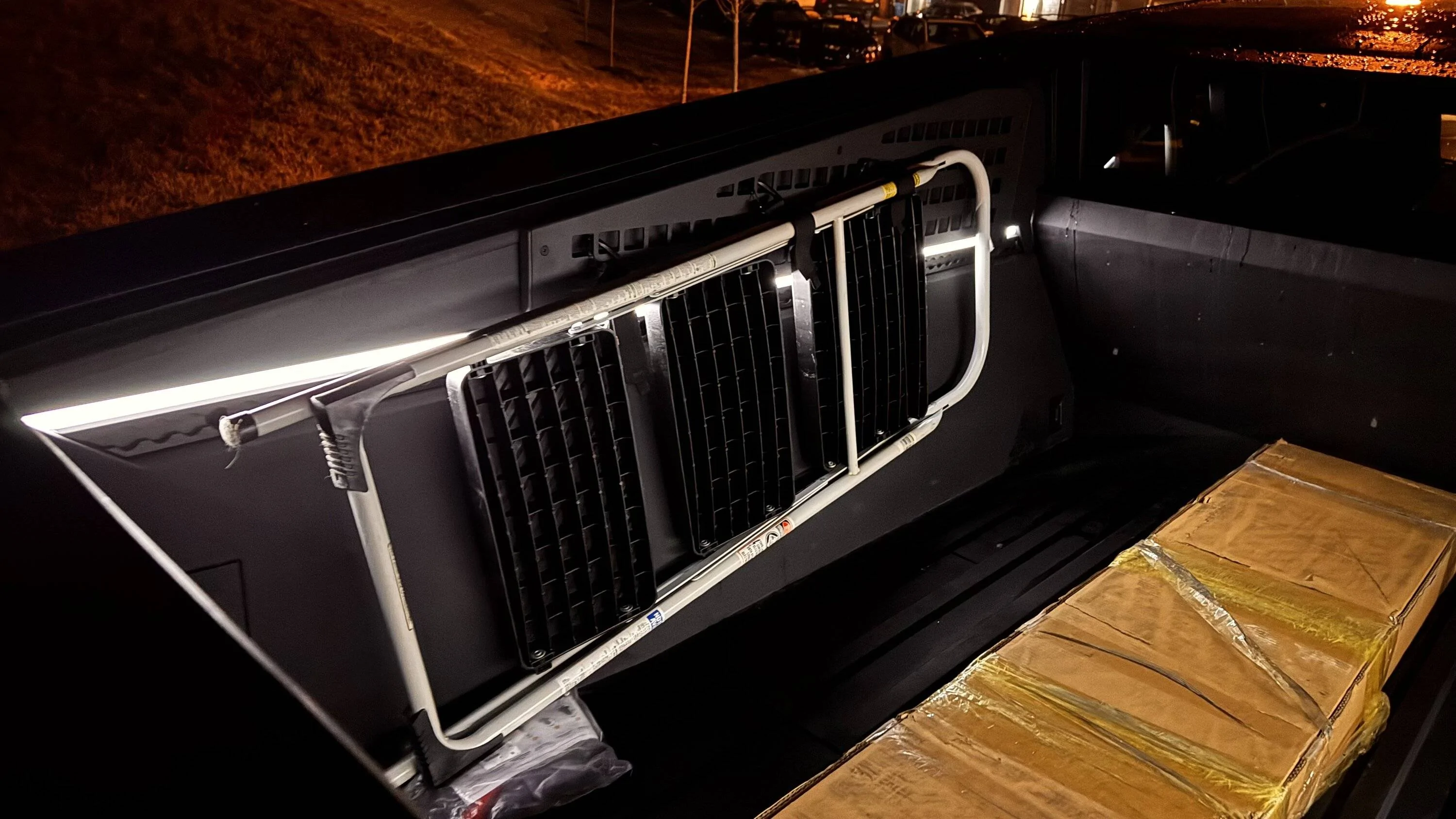Tesla Cybertruck I installed some Tesstudios crossbars tonight IMG_7723