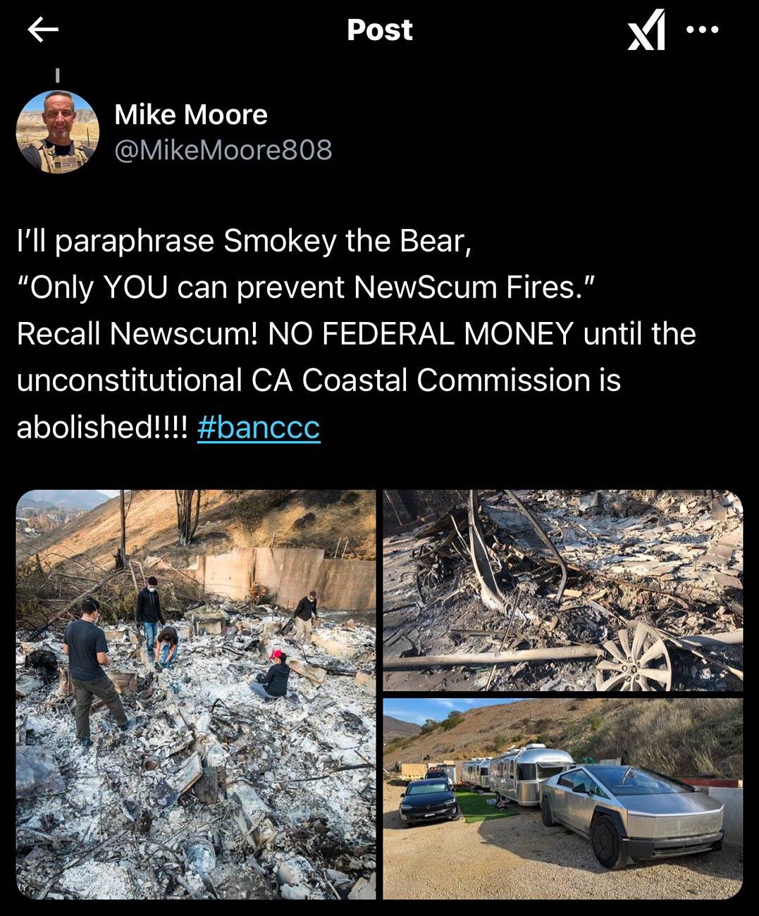 Tesla Cybertruck Cybertruck burned down in LA wildfires IMG_2568