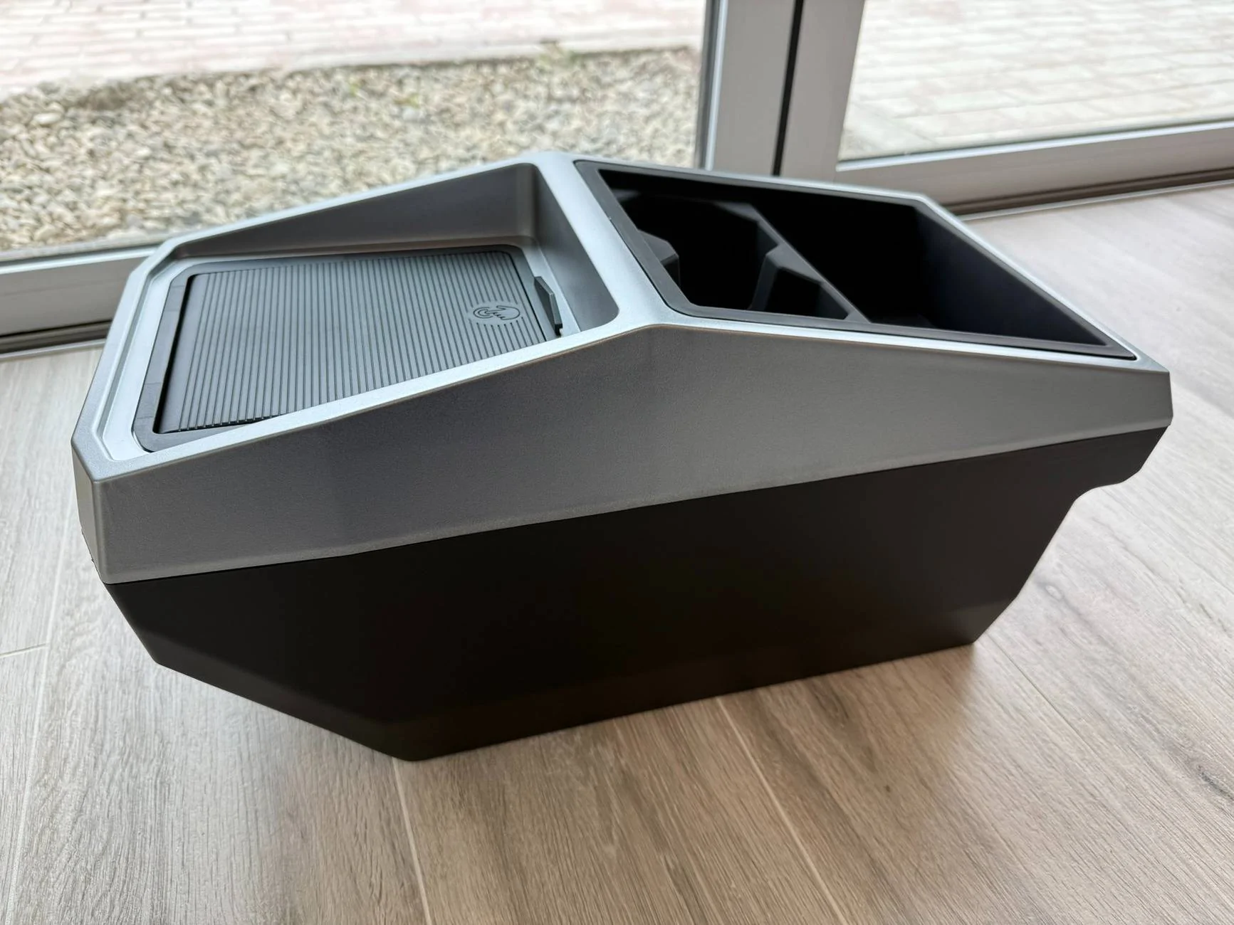 Tesla Cybertruck 🎉Cybertruck Center Console Floor Organizer Giveaway by Teslaunch🎉-Allows you to maximize the floor space of the cybertruck IMG_6802