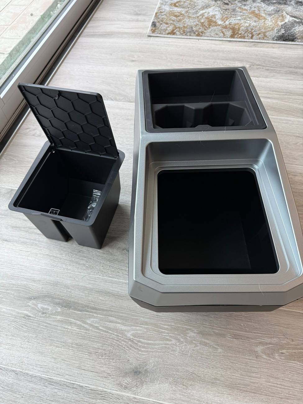 Tesla Cybertruck 🎉Cybertruck Center Console Floor Organizer Giveaway by Teslaunch🎉-Allows you to maximize the floor space of the cybertruck IMG_6808.JPEG