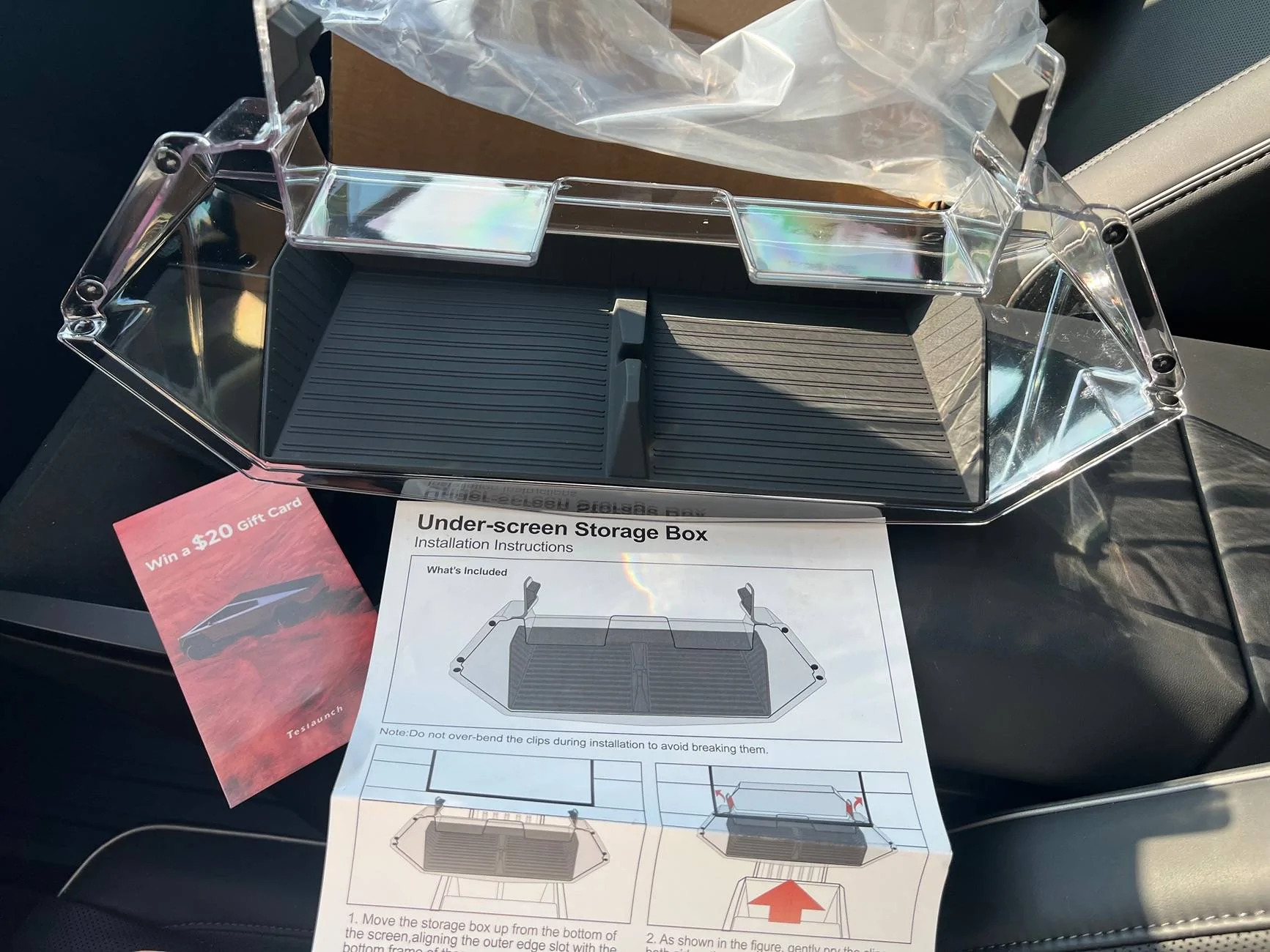 Tesla Cybertruck 🚗 Christmas Free Giveaway: Cybertruck Hidden Storage Box Under the Central Screen by Teslaunch! IMG_3798