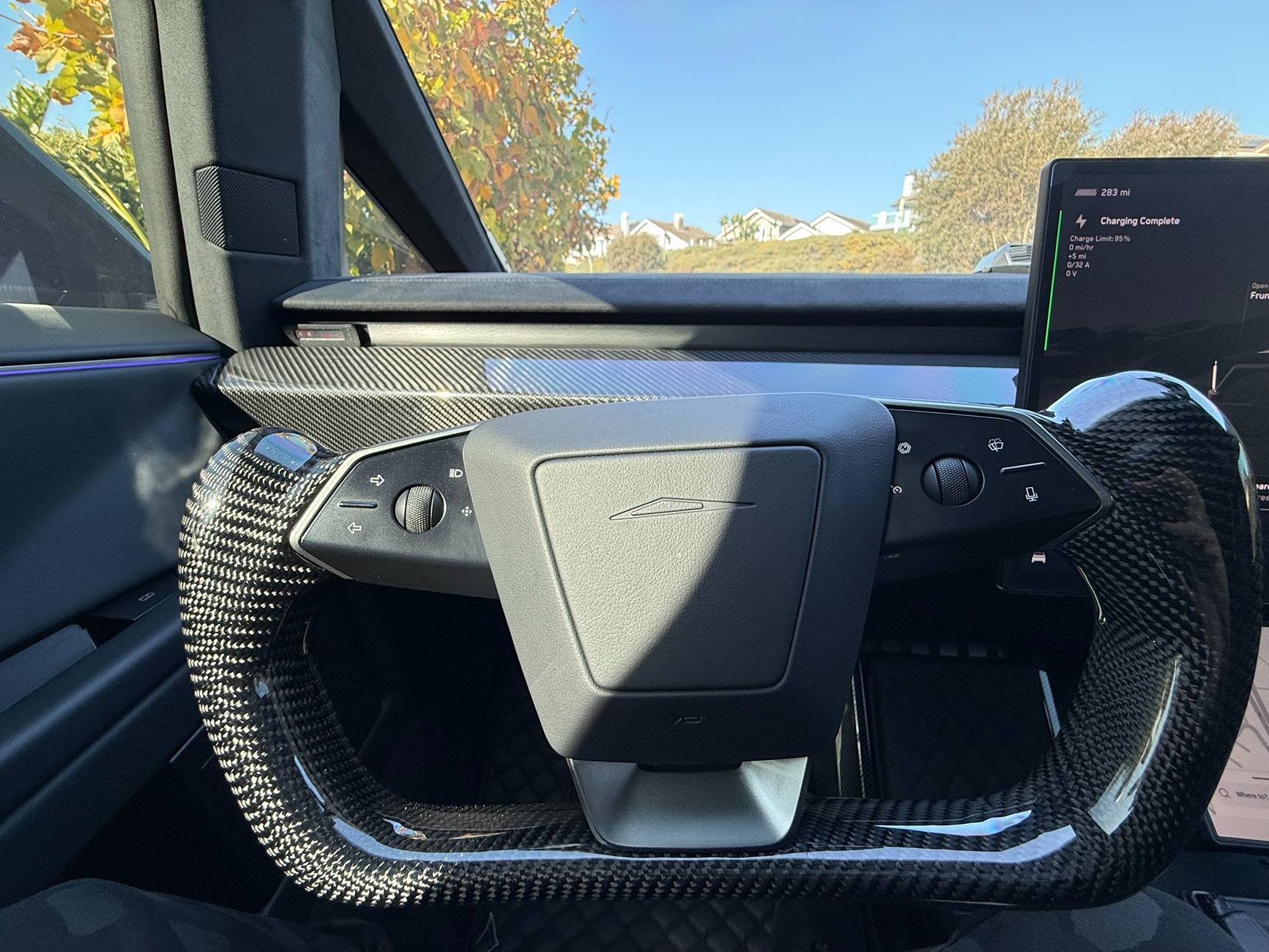 Tesla Cybertruck Carbon Fiber Dash Review and Closeups IMG_3944