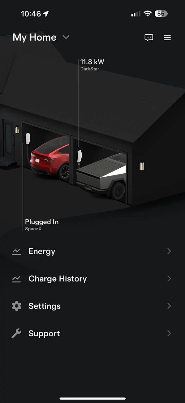 Tesla Cybertruck Charging stops within a few minutes with wall connector IMG_2509