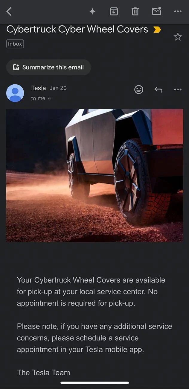 Tesla Cybertruck Come and get them Wheel covers!! IMG_8356