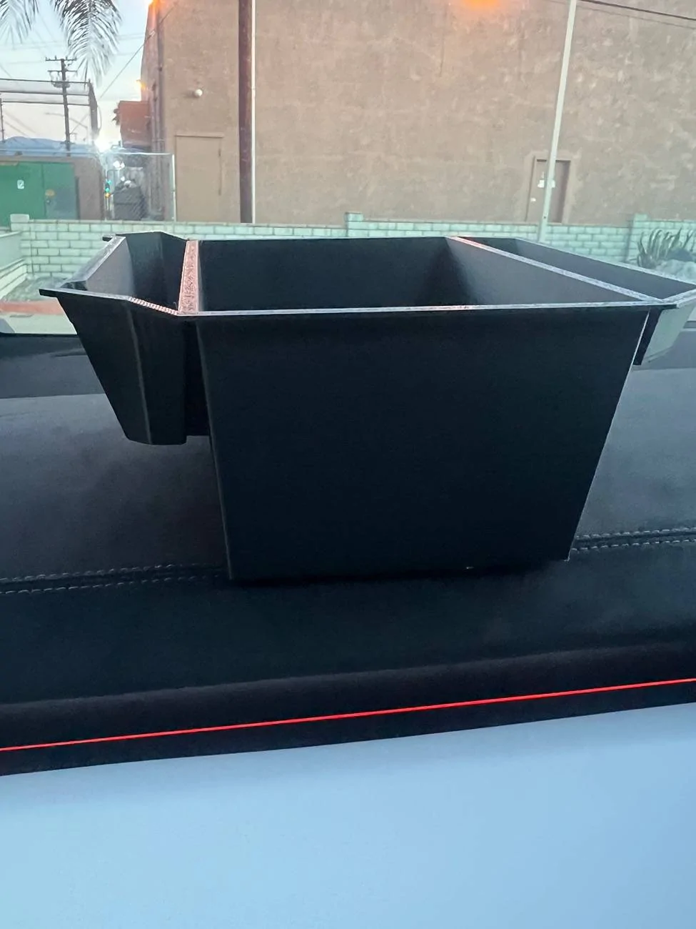 Tesla Cybertruck Center console storage IMG_6397