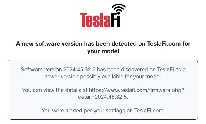 Tesla Cybertruck FYI: Software version 2024.45.32.5 has been discovered on TeslaFi as a newer version possibly available for your model. Screenshot 2025-01-23 at 7.47.03 PM