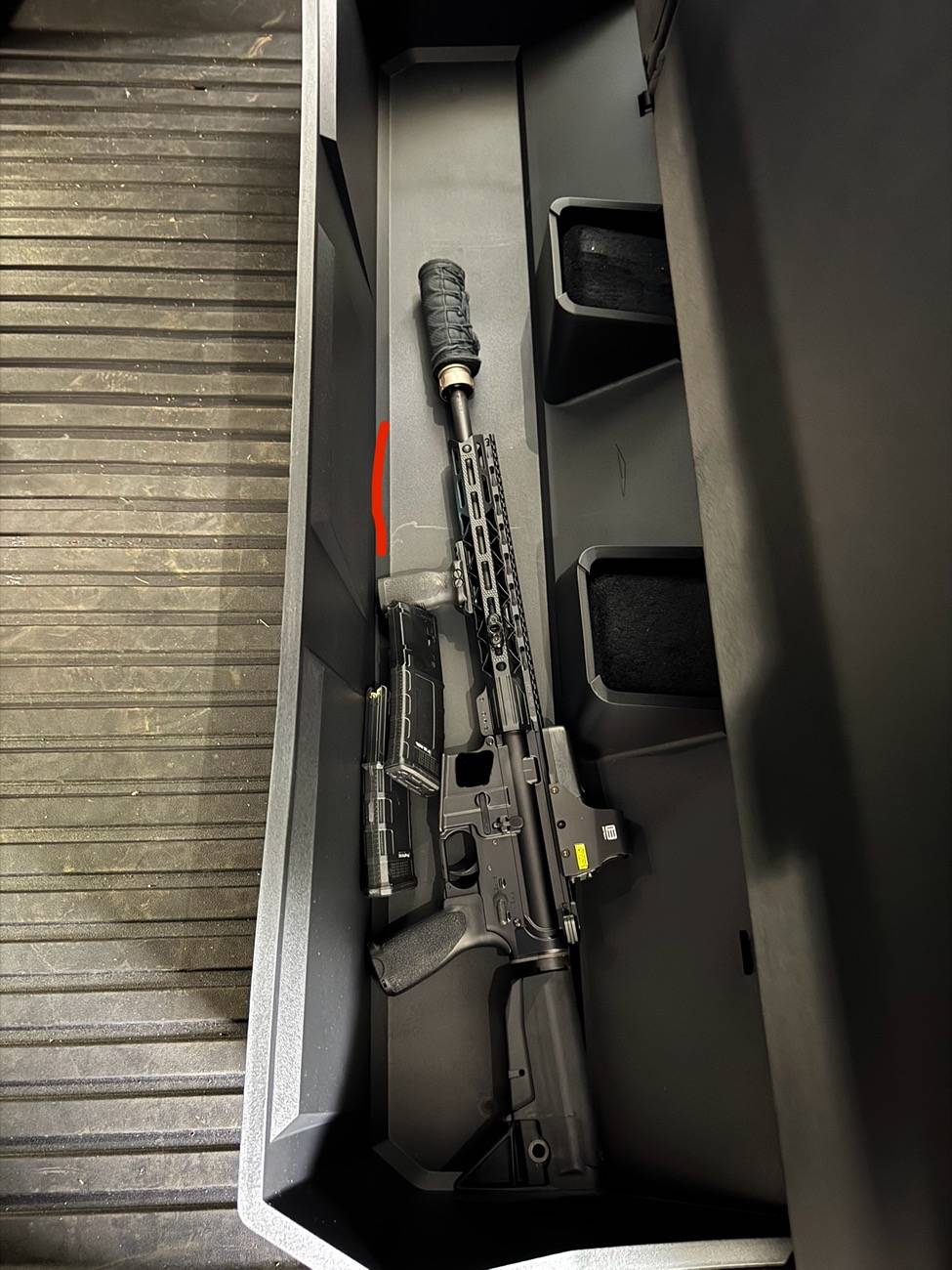 Tesla Cybertruck Firearms (Guns / Rifles) Mount Locations? [⚠️ *** Storage Talk Only *** No Glorification, States, Laws, Permits, Usage, or Politics Discussions] IMG_7776