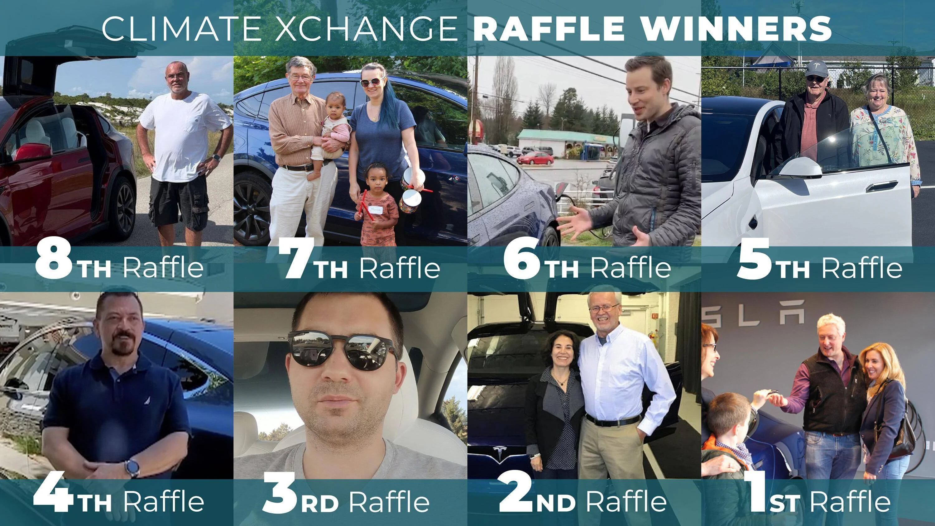 Tesla Cybertruck New forum vendor - nonprofit fundraiser raffle to win your choice of EV, up to $120K, plus taxes paid! 9th-previous-raffle-winners-jpeg-jpg