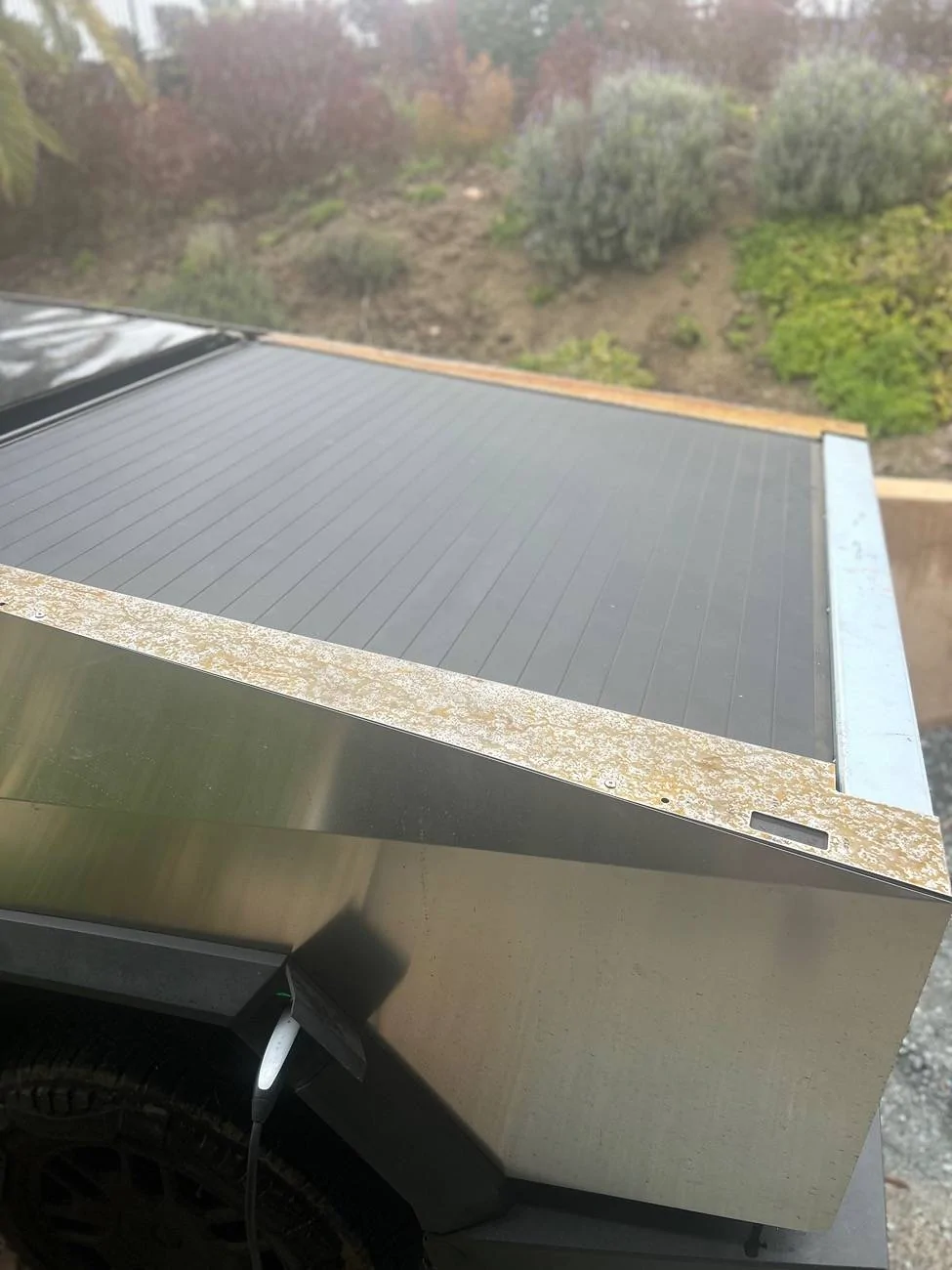 Tesla Cybertruck Stainless tailgate cap and sail panels IMG_5384