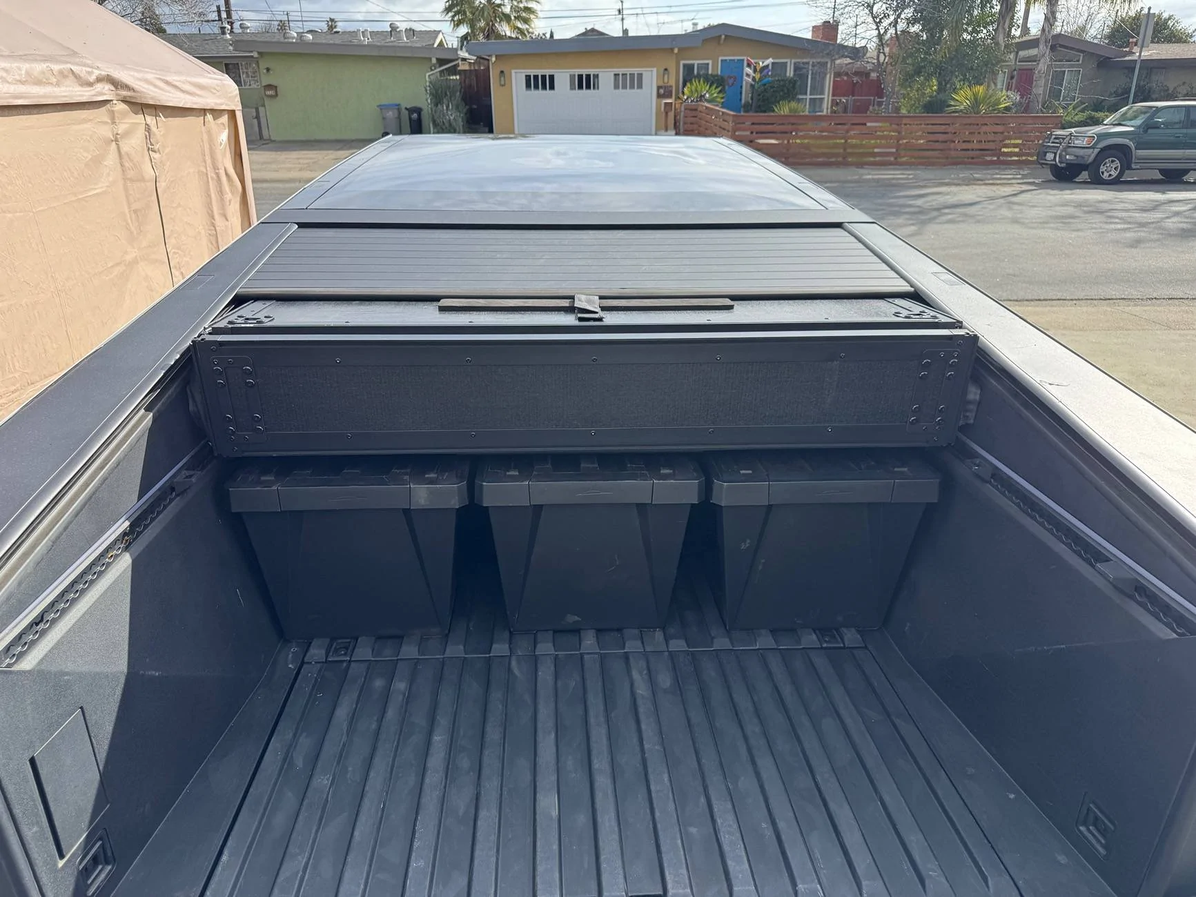 Tesla Cybertruck Cyber Tent Style - Using RTT mounted in truck bed IMG_3509
