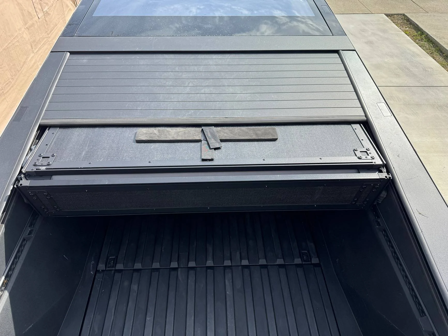 Tesla Cybertruck Cyber Tent Style - Using RTT mounted in truck bed IMG_3507