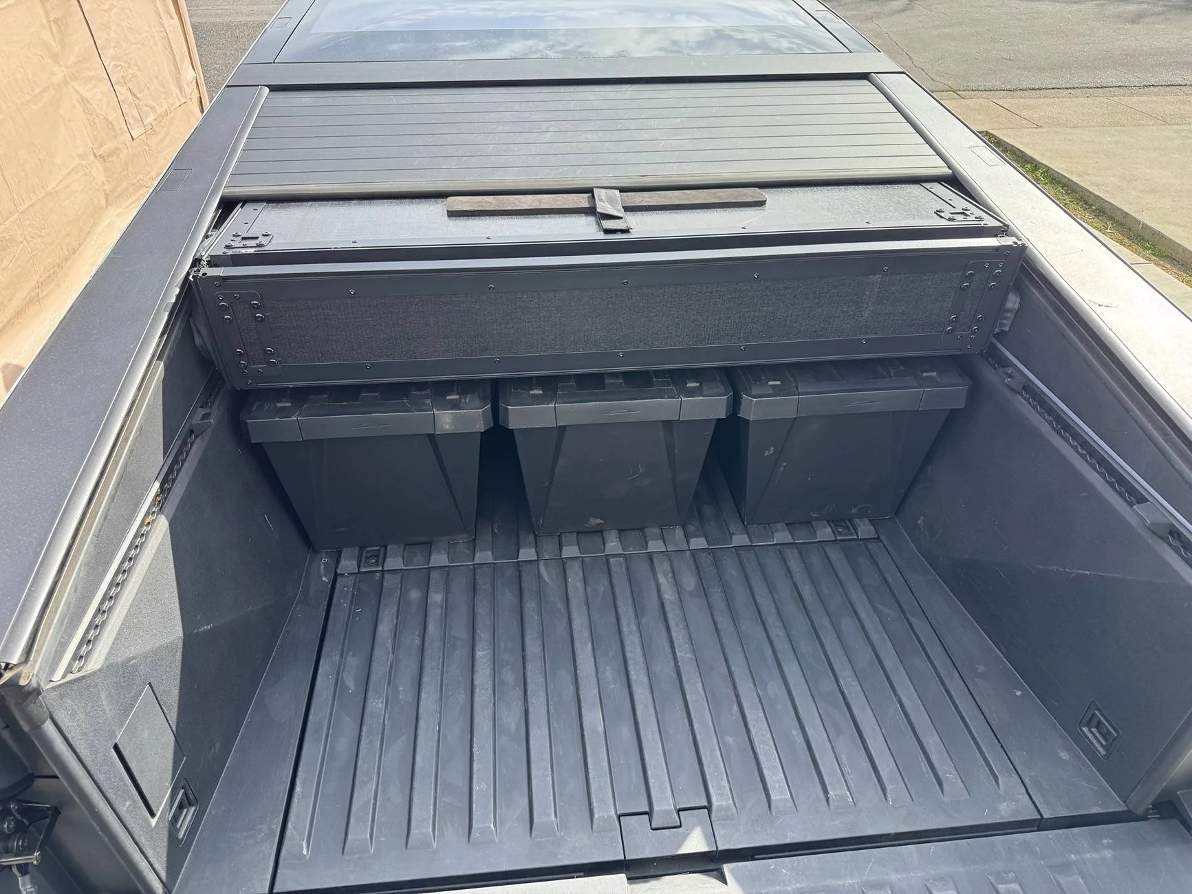 Tesla Cybertruck Cyber Tent Style - Using RTT mounted in truck bed IMG_3511