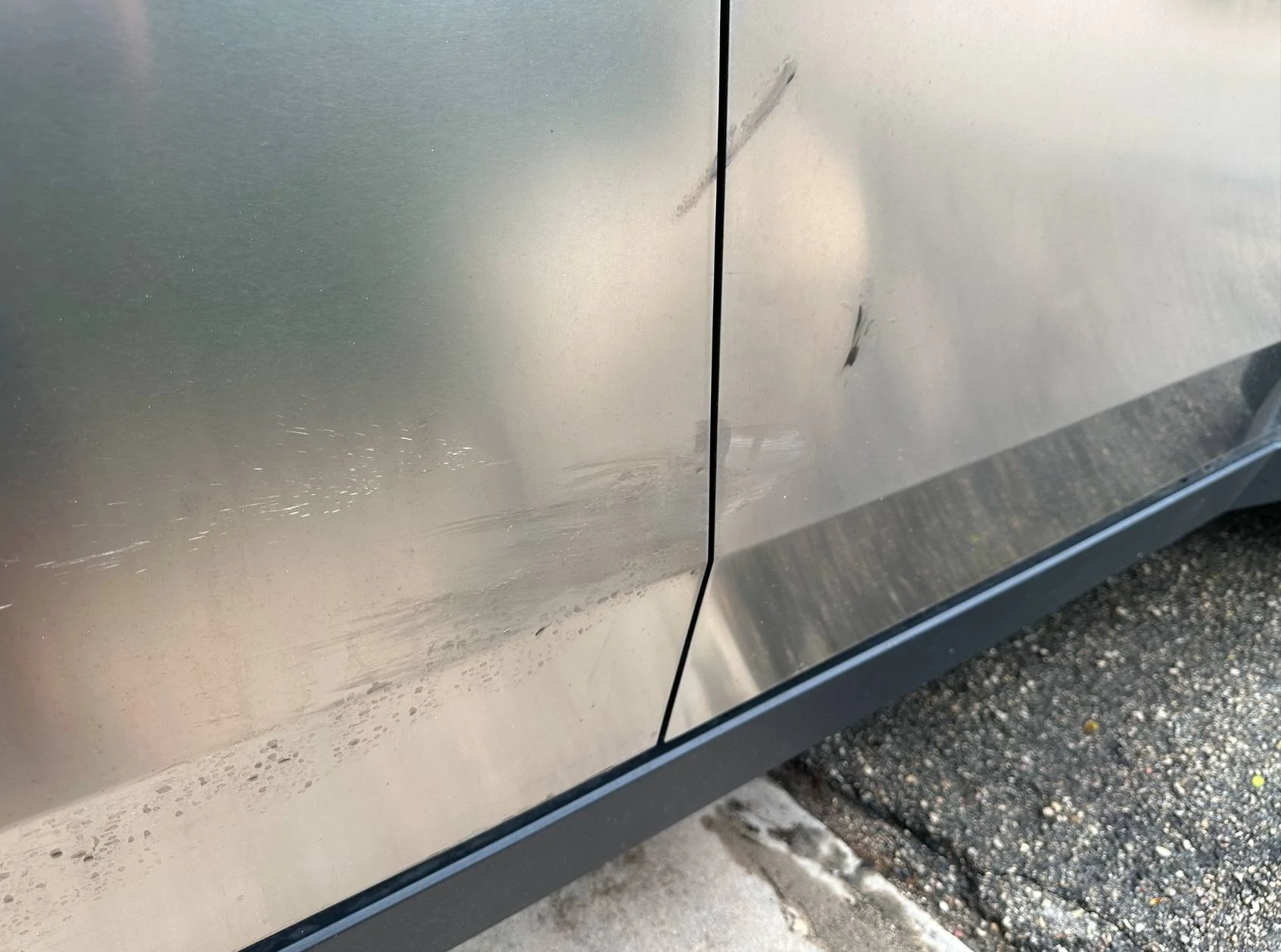 Tesla Cybertruck Cybertruck hits deer @ 75mph; damaged but not totaled and FSD keeps on driving IMG_7565