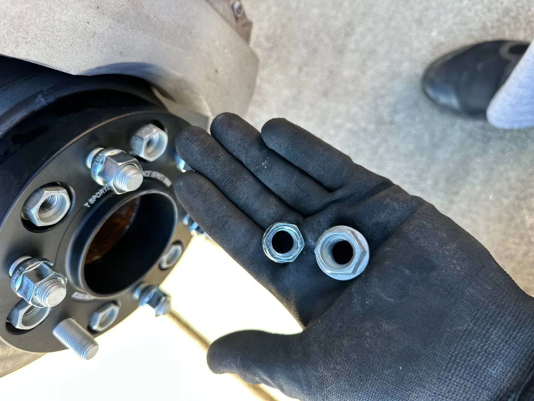 Tesla Cybertruck T Sportline Wheel Spacers (Before + After) CT Lugs