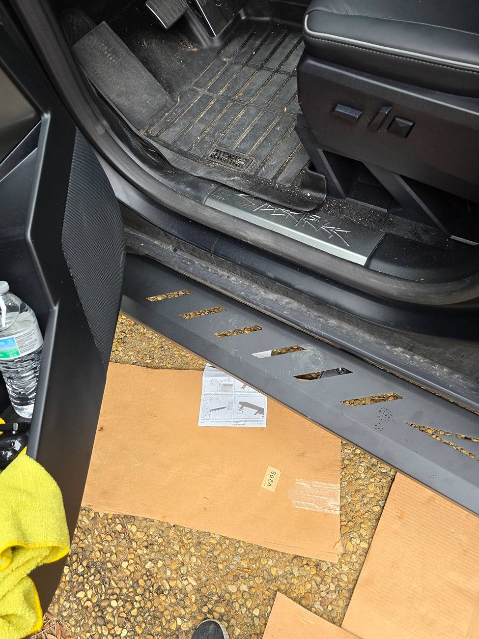 Tesla Cybertruck Installed some running boards today 20250126_130212