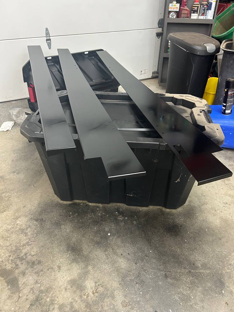 Tesla Cybertruck Stainless tailgate cap and sail panels IMG_5412