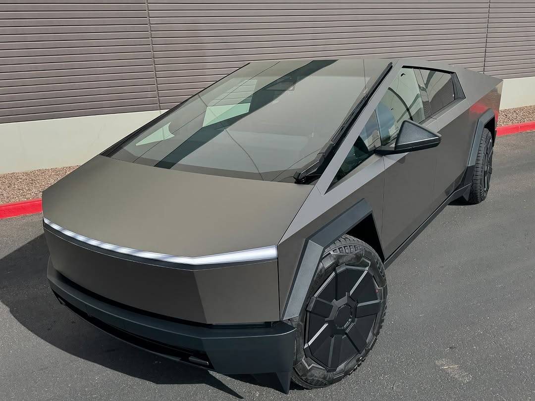 Tesla Cybertruck (PURE PPF) Satin Stainless Steel Cybertruck Wrapped by AZ AUTO AESTHETICS Snapinst.app_474900957_18112591021452224_7124029070703723923_n_1080