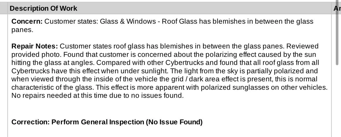 Tesla Cybertruck Spots in between glass ceiling IMG_2477