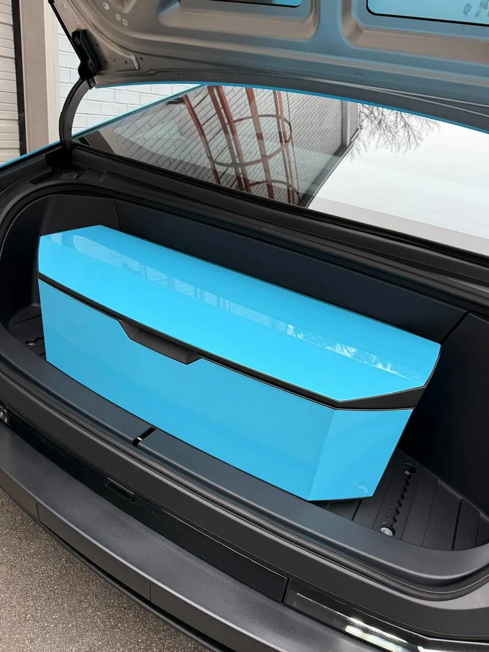 Tesla Cybertruck Gloss Olympia Blue PPF x T Sportline DIY Kit installed IMG_2858 2
