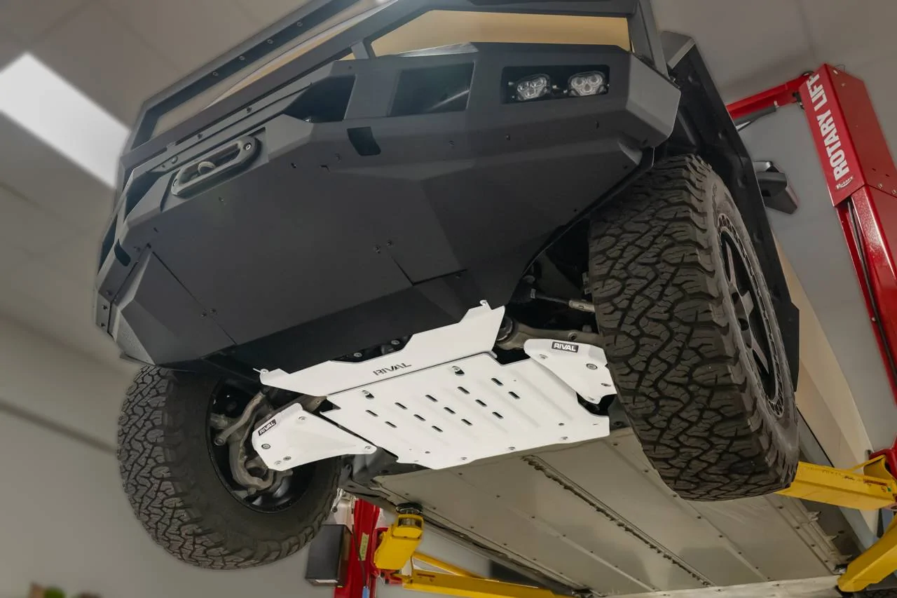Tesla Cybertruck New Skid Plates and T Sportline CTX Bumper Skid Plates Installed - Pics Posted! 01_CYB - Skidplates - Web-2