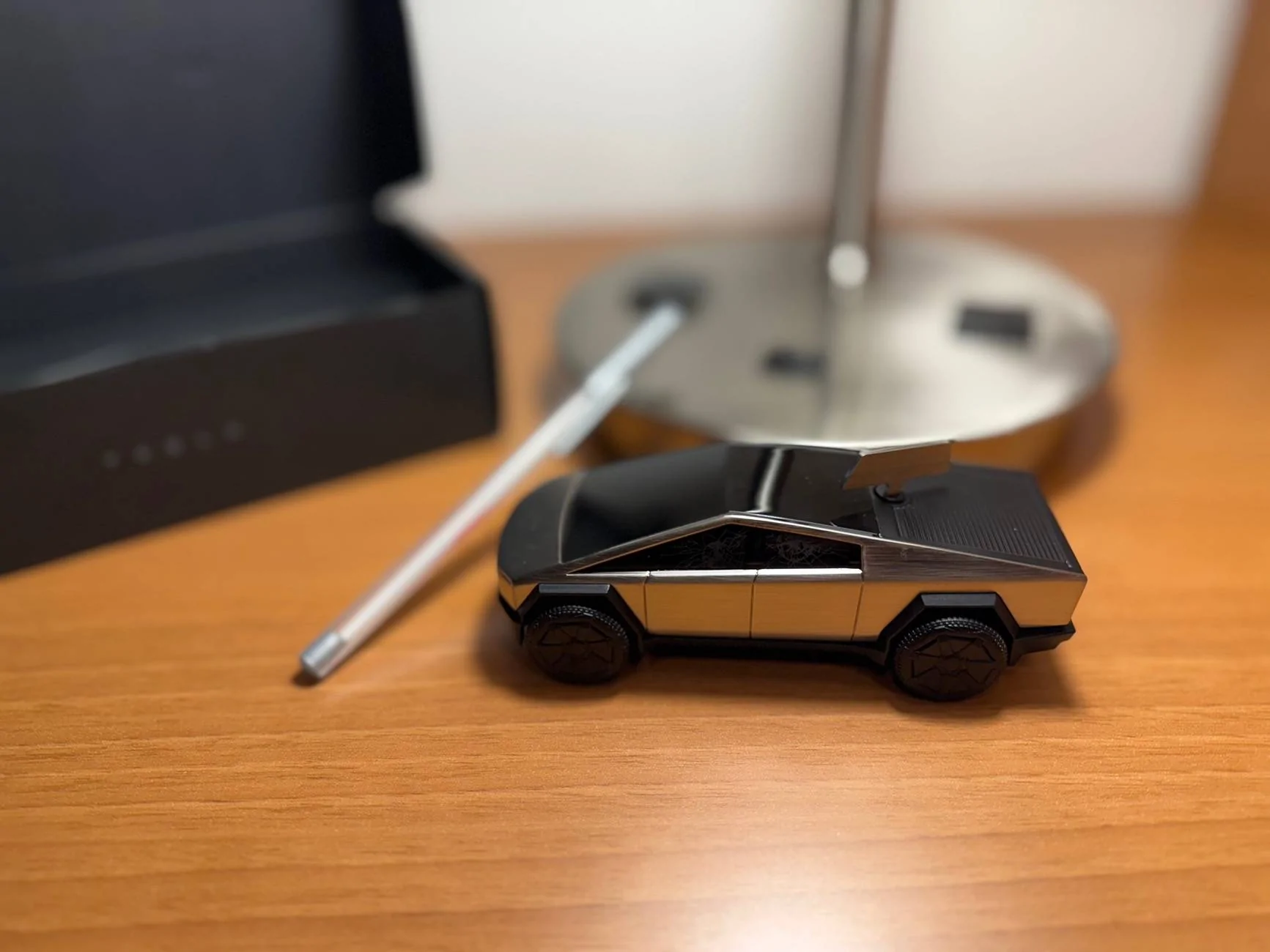Tesla Cybertruck Cybertruck Wind-Up Racer Toy Car released in Tesla Shop IMG_3138