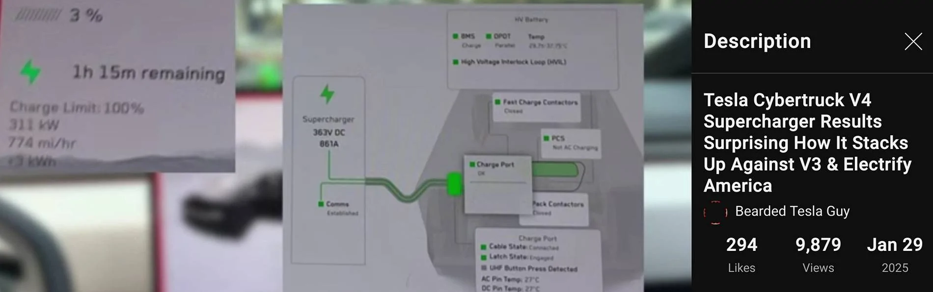 Tesla Cybertruck V4 Supercharger (325kW enabled) - 15% to 80% Test SmartSelect_20250201_083054_Firefox