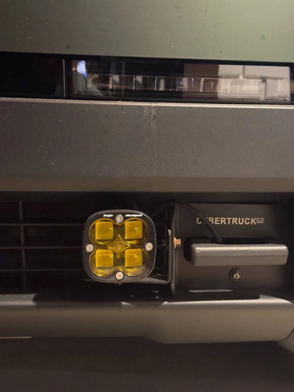 Tesla Cybertruck CyberTruck Co Fog Lights installed IMG_0251