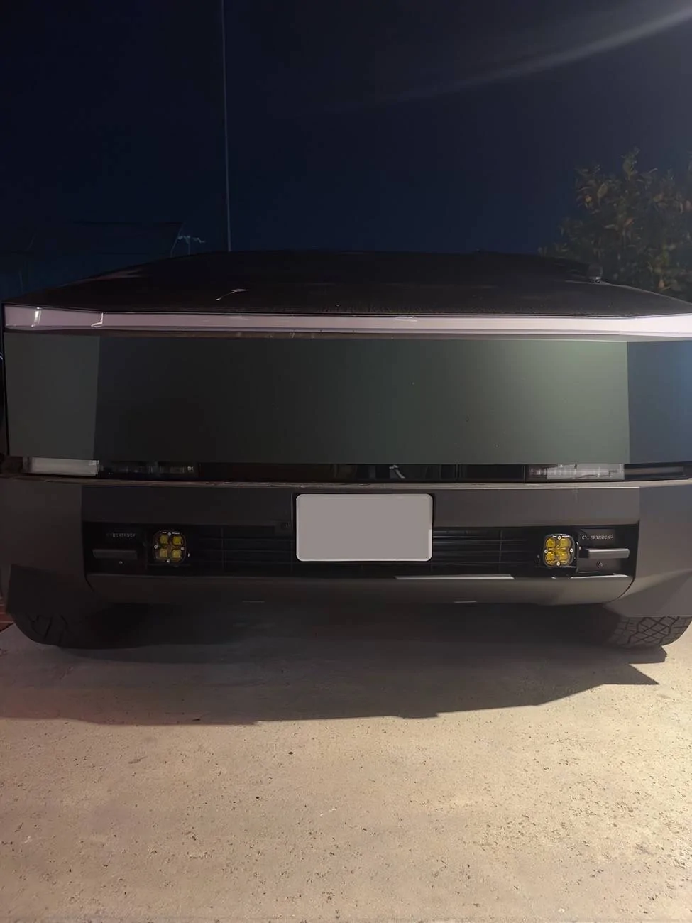 Tesla Cybertruck CyberTruck Co Fog Lights installed IMG_0252