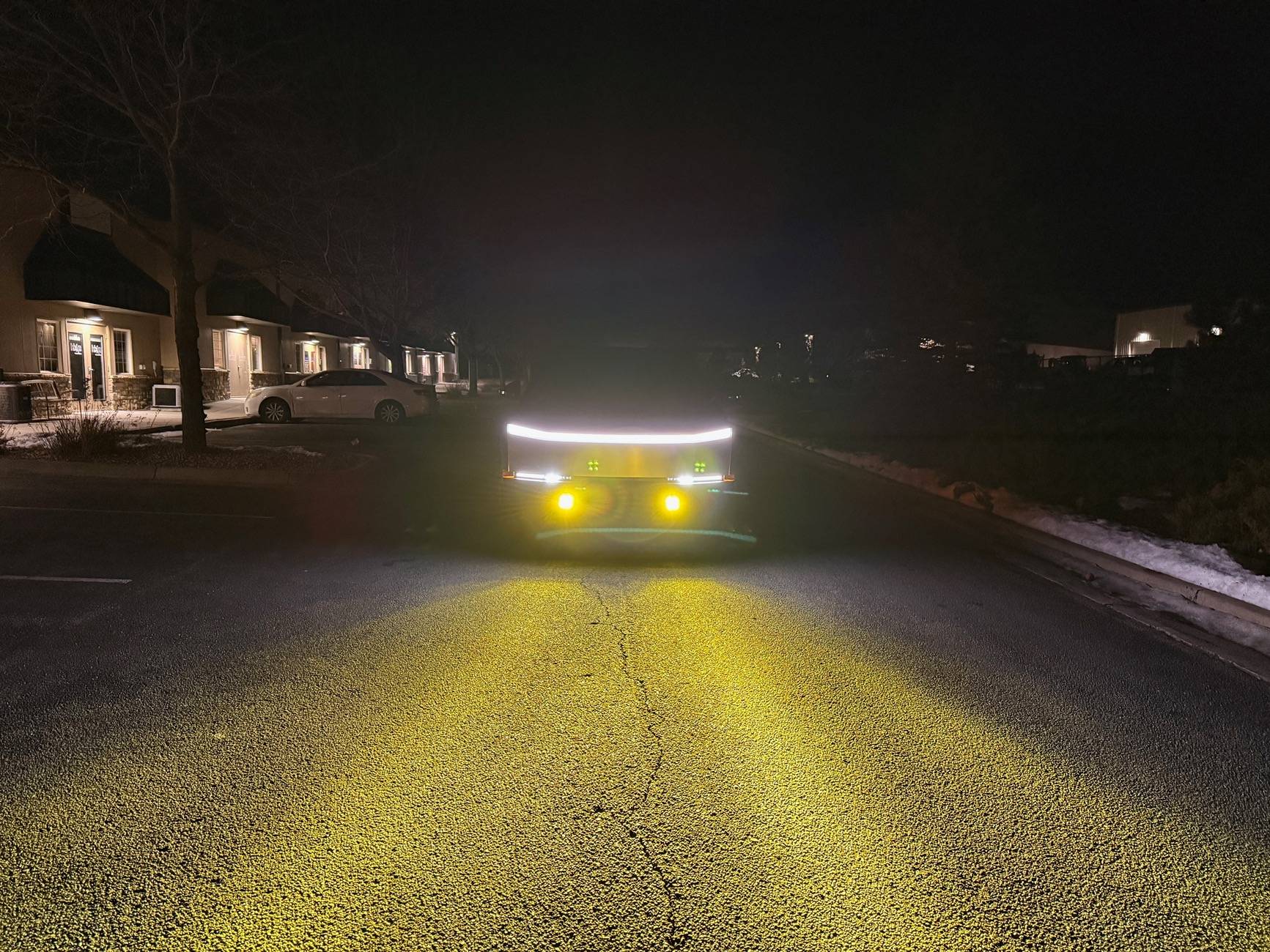 Tesla Cybertruck CyberTruck Co Fog Lights installed IMG_0163