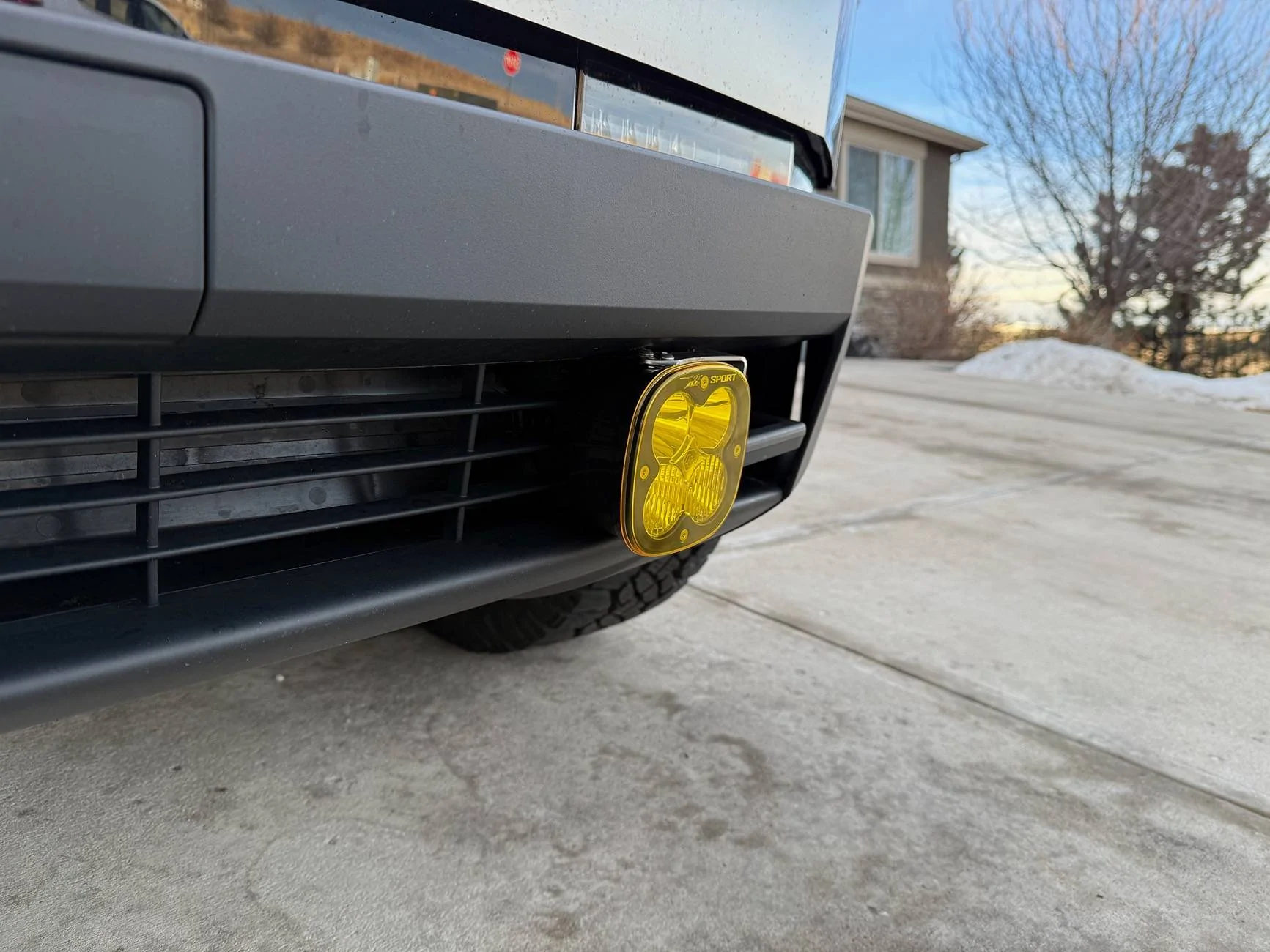 Tesla Cybertruck CyberTruck Co Fog Lights installed IMG_0169