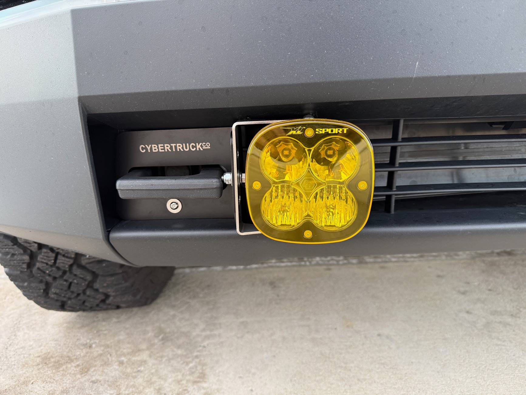 Tesla Cybertruck CyberTruck Co Fog Lights installed IMG_0170