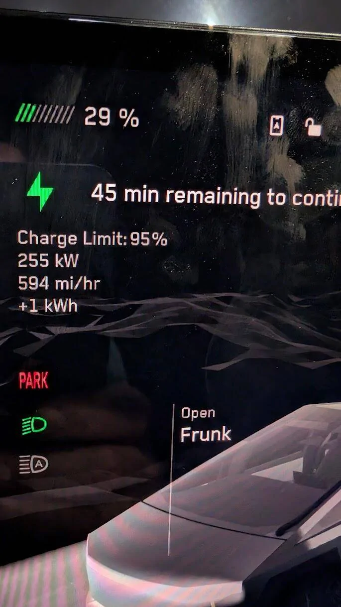 Tesla Cybertruck Slow charging 1738623308659-m1