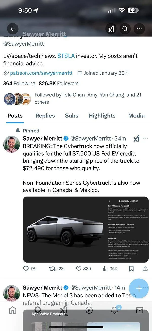 Tesla Cybertruck Breaking: 2025 AWD Cybertruck now officially qualifies for $7500 federal tax credit IMG_3208