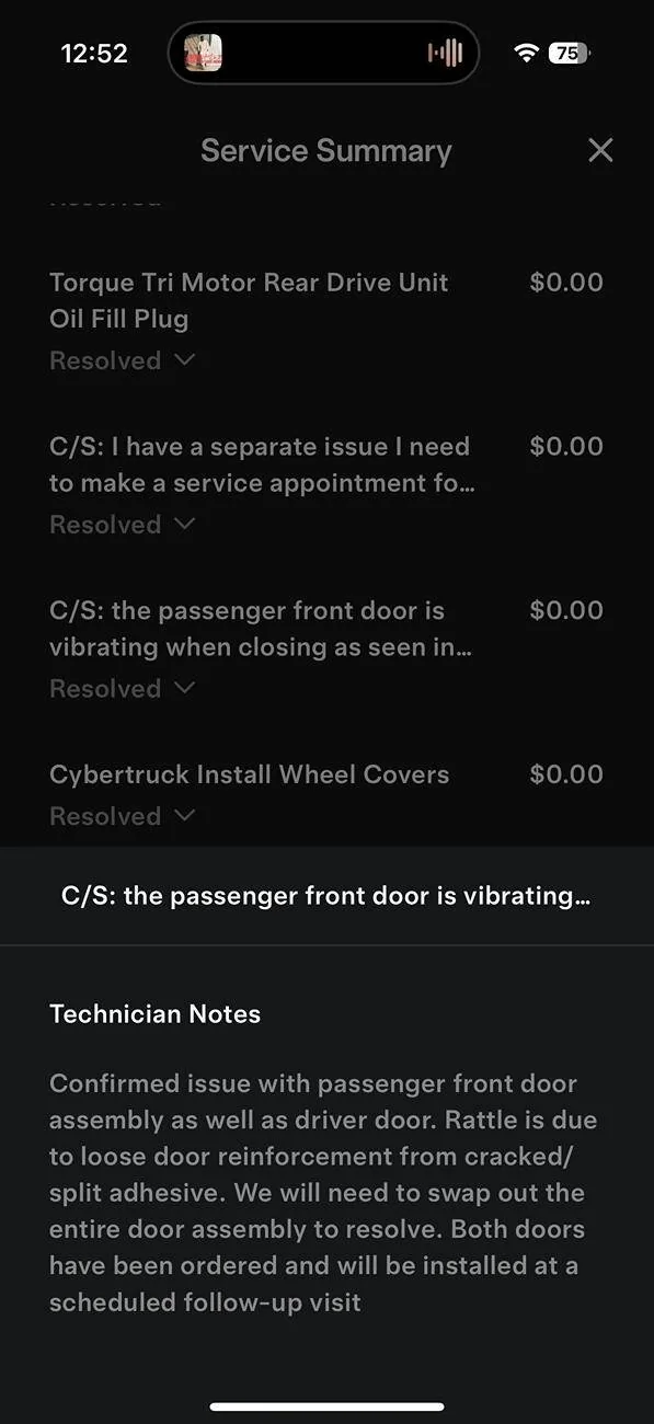 Tesla Cybertruck Vibrating door when closing needs to be replaced . IMG_8587