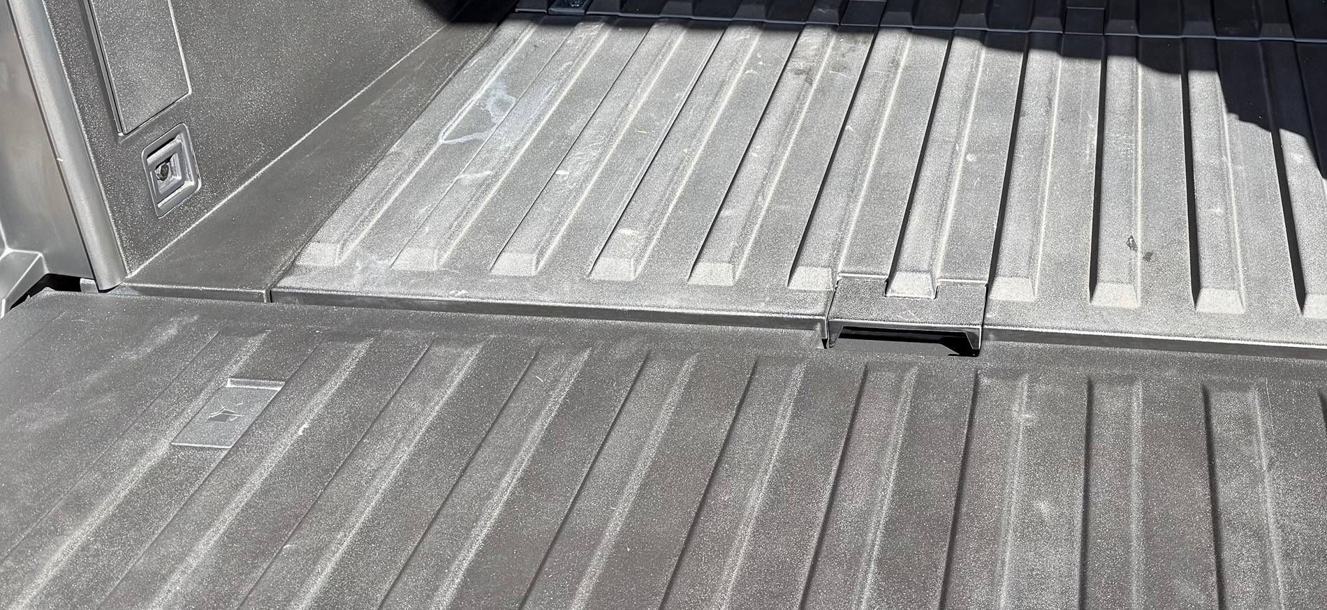 Tesla Cybertruck Black Plastic Trim Restoration using CAR GUYS Plastic Restorer IMG_0916