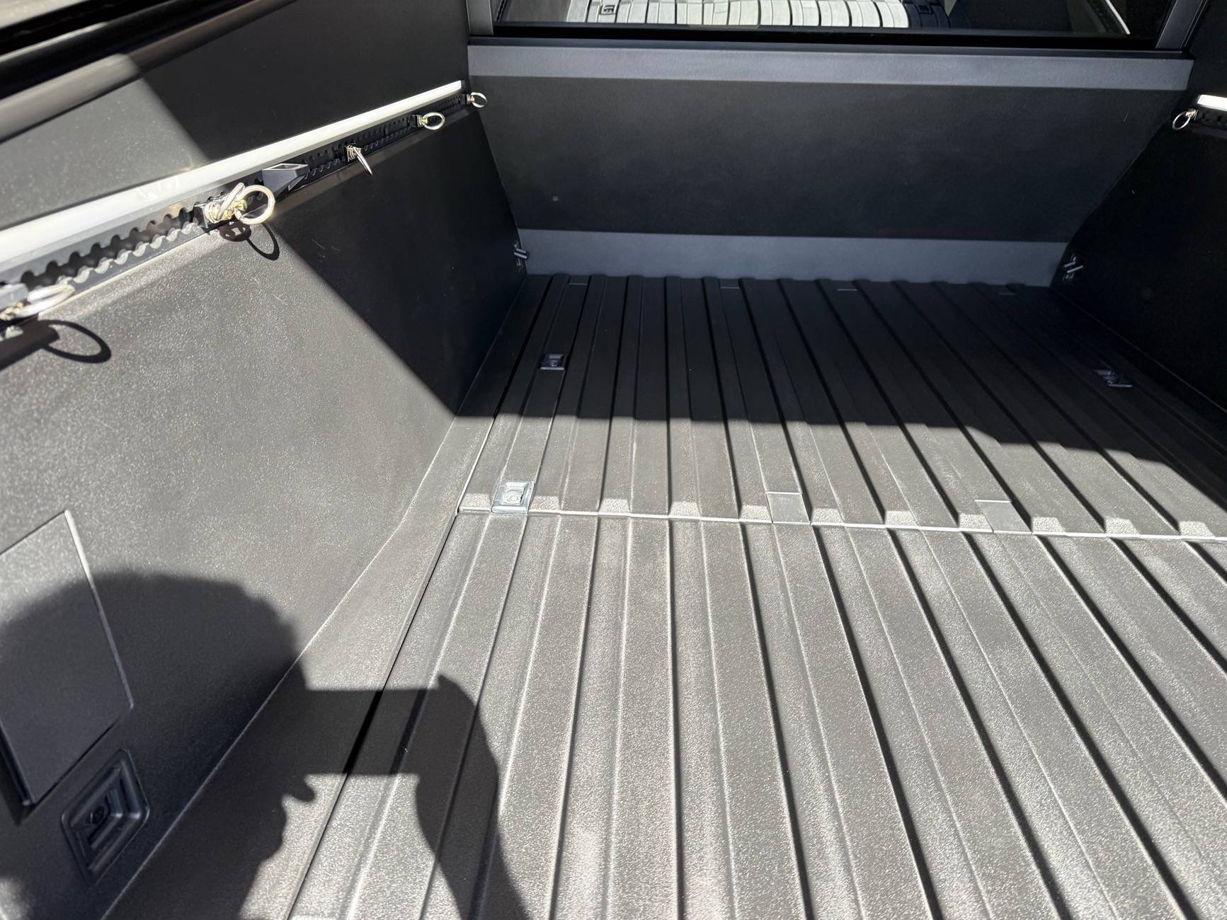 Tesla Cybertruck Black Plastic Trim Restoration using CAR GUYS Plastic Restorer IMG_0922