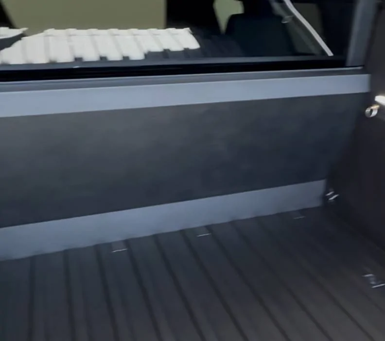 Tesla Cybertruck Black Plastic Trim Restoration using CAR GUYS Plastic Restorer IMG_0943
